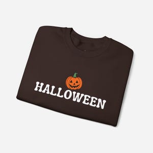 Vintage Pumpkin Crewneck Sweatshirt Retro Halloween Pullover Spooky Season Outfit Unisex Fall Wear October Party Gift Idea for Women and Men image 7