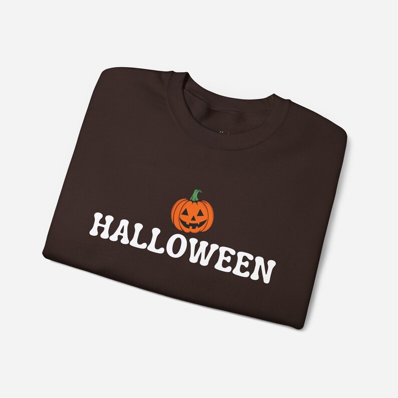 Vintage Pumpkin Crewneck Sweatshirt Retro Halloween Pullover Spooky Season Outfit Unisex Fall Wear October Party Gift Idea for Women and Men image 7