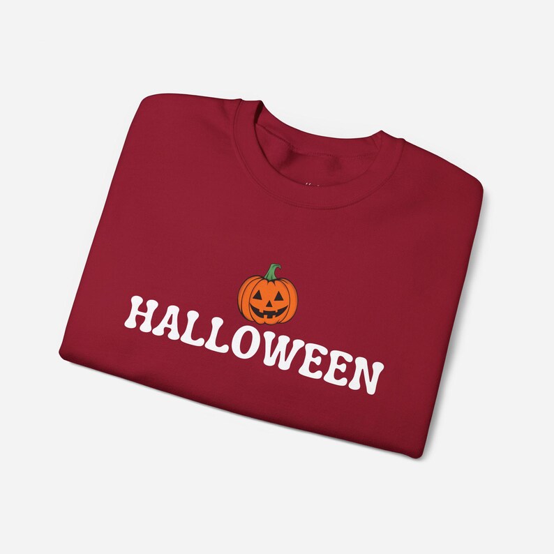 Vintage Pumpkin Crewneck Sweatshirt Retro Halloween Pullover Spooky Season Outfit Unisex Fall Wear October Party Gift Idea for Women and Men image 9