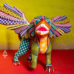 Winged Jaguar Alebrije, Hand Carved Oaxacan Wood Carving, Mexican Folk Art Sculpture, Oaxaca Alebrije, Jaguar Figurine image 4