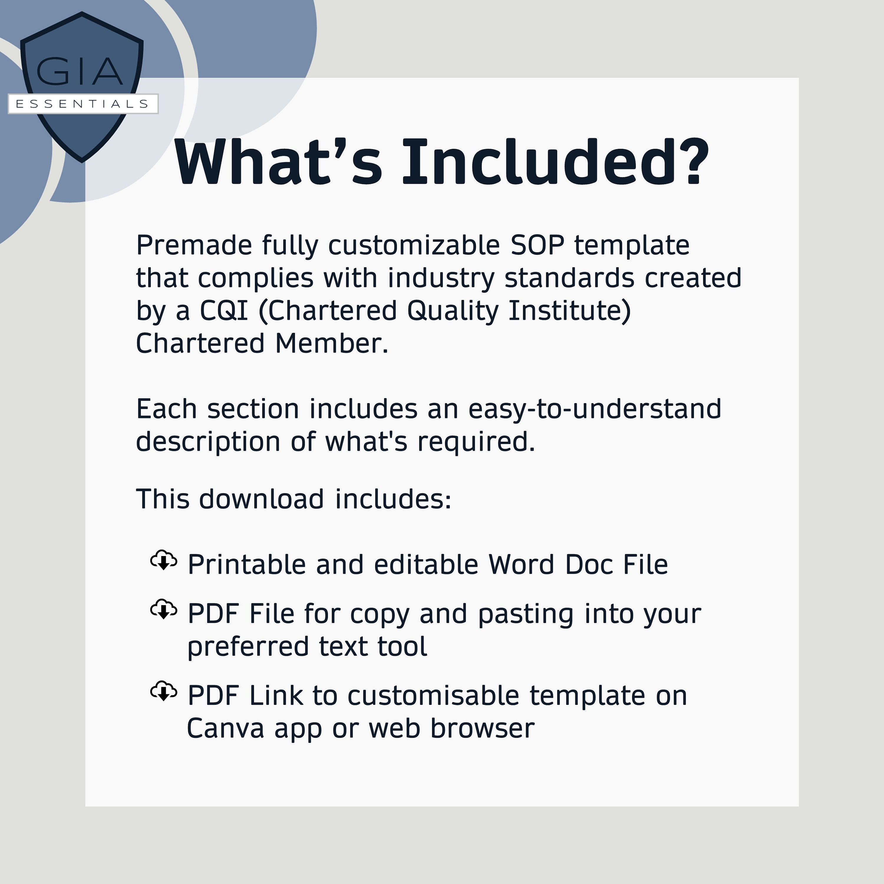 Standard Operating Procedure Template, Editable Microsoft Word SOP