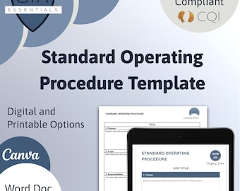 Standard Operating Procedure Project Management Business - Etsy
