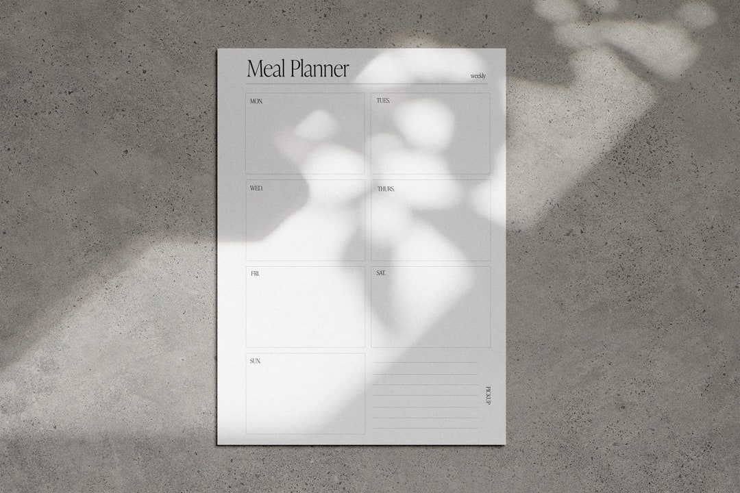 Weekly Meal Planner Template | Recipe Planning - Etsy