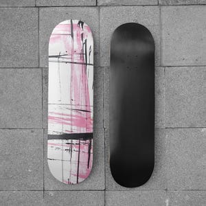 Arte de patineta Decoración de pared de patineta pintada a mano Obra de arte original Arte callejero Diseño de patineta Arte de pared de patineta de estética urbana