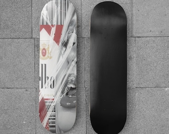 Mixed Media Skateboard Deck Art, Wall Decor
