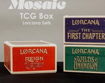 Mosaic Trading Card Storage Box, Lorcana Sets 1 - 12, Holds 1000 Sleeved Cards