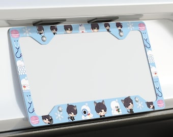 Zayne Love and Deepspace License Plate Frame, Love and Deepspace, Caleb, Sylus, Rafayel, Xavier, Zayne license plate,Lads Kittys, zayne lads