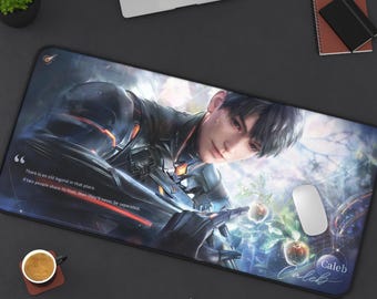 Caleb Desktop Pad, Love and Deepspace Desktop Pad, love and deepspace, otome, sylus, caleb, rafayel, xavier, zayne, gaming, gift, gamer gift