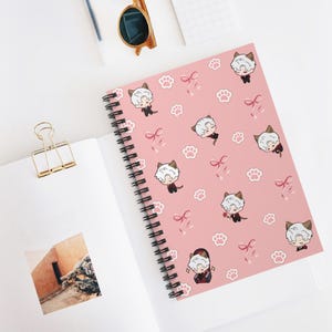 Sylus Kitty Love and Deepspace Notebook, sylus lads, caleb, xavier, zayne, rafayel,anime notebook,stationery, sylus cat caretaker,lads kitty