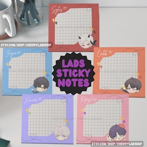 Sylus Love and deepspace Sticky Notes, cute sylus memo notepad,stationery paper,cute Stationery, zayne, xavier, rafayel, caleb,sylus notepad