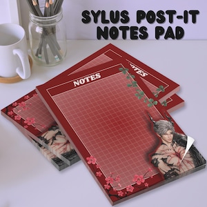 Sylus Love and deepspace Post-It Notes, sylus notepad,stationery,cute stationery, zayne, xavier, rafayel,caleb,lads,sylus post-it,sylus lads