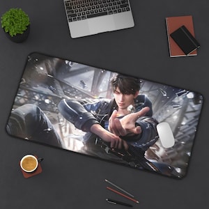 Caleb Desktop Pad, Love and Deepspace Desktop Pad, love and deepspace, otome, sylus, caleb, rafayel, xavier, zayne, gaming, gift, gamer gift