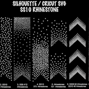 Rhinestone SS10 SS6  Cheer Bow Silhouette -  SVG - Template Download Digital File