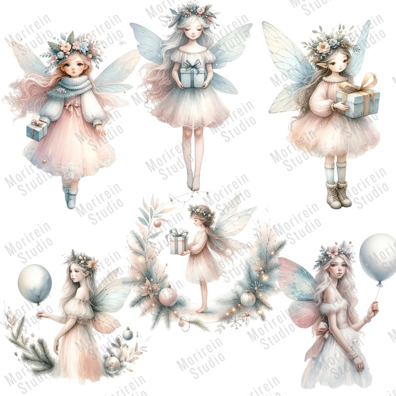 Watercolor Forest Fairy Clipart 30 PNG Fairy Art Fantasy Woodland Nymph ...