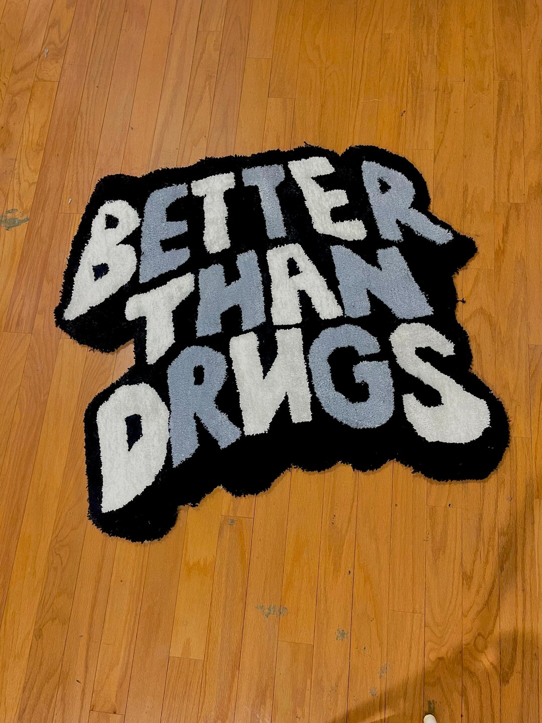 Custom Tufted Rug, better Than Drugs, Hypebeast, Minimalist Bedroom Rug