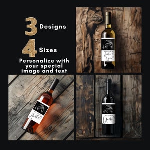 Anúncio divertido de bebê | Anúncio de bebê da tia | Modelo de rótulo de champanhe | Modelo de rótulo de vinho | Modelo de rótulo de vinho de bebê a caminho