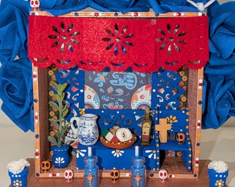 Dia de Muertos,Day of the Day,Wooden Altar,Shadow Box,Nicho,Ofrenda,Recuerdame