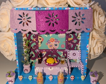 Dia de Muertos,Day of the Day,Wooden Altar,Shadow Box,Nicho,Ofrenda,Recuerdame