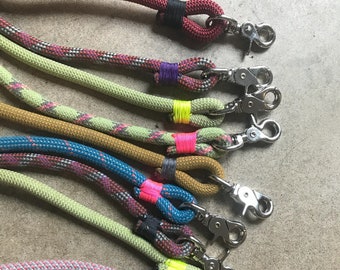 Up-cycled Dog Leash from retired rock climbing rope.