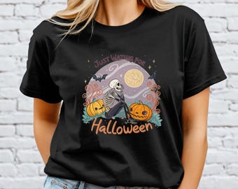 Halloween T-Shirt, Spooky Pumpkin Moon Tee