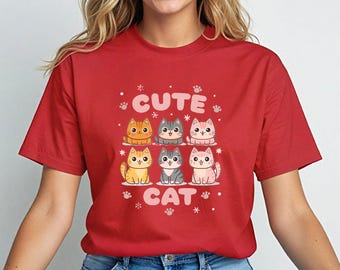 Cat T-Shirt, Whimsical Animal Lover Tee