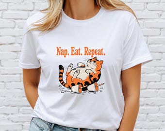 Cat T-Shirt, Cat Lover Gift, Funny Animal Tee