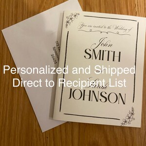 Invitación de boda formal - Directa al destinatario
