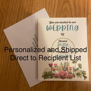Invitación de boda floral - Directa al destinatario