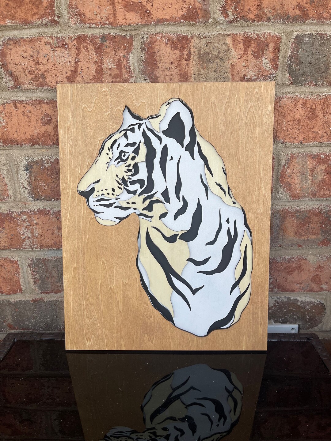 Multi Layer Laser White Tiger Wall Art White Tiger Wall Etsy