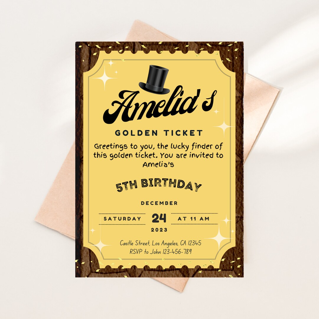 Chocolate Factory Party Invitation I Birthday Invite I Boy Birthday