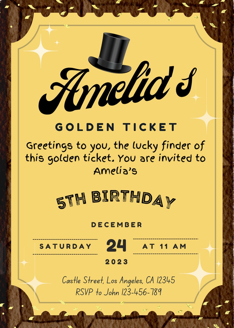 Chocolate Factory Party Invitation I Birthday Invite I Boy Birthday
