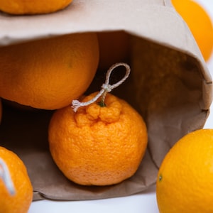 Tangerine Candle | Fruit Candle | Handcrafted Artistry: Almost Deceptively Realistic to Look At!