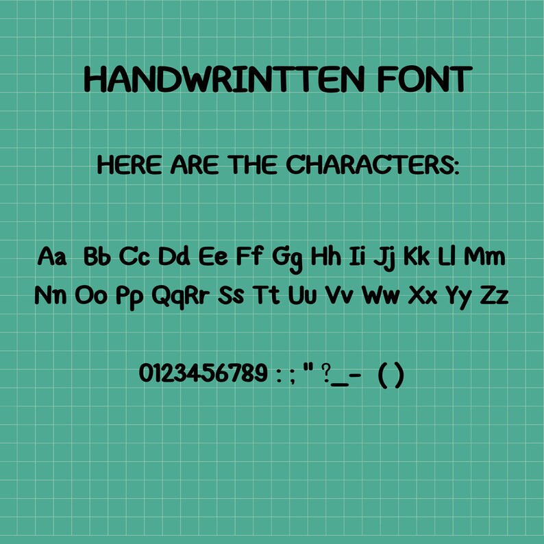 Fonts Notesplanner, Digital Planner Font, Handwritten Script Font, Font