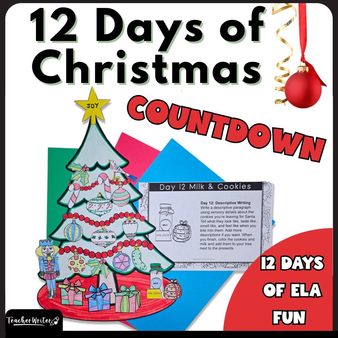 12 Days of Christmas Countdown Craft Activity, Build a Tree Printable ...