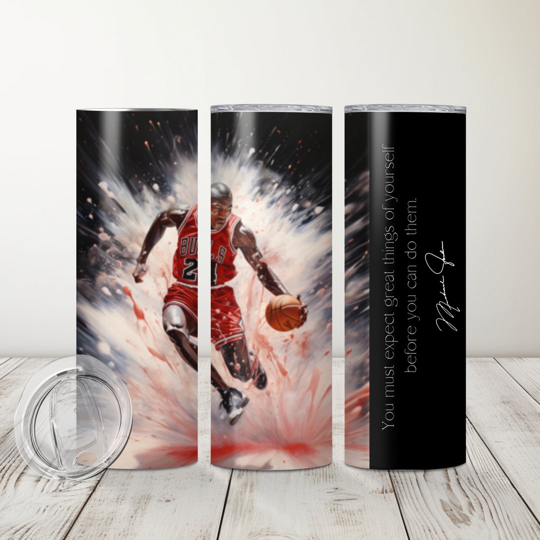 Michael Jordan 20oz Sublimation Tumbler Wrap, Straight Tumbler Wrap PNG