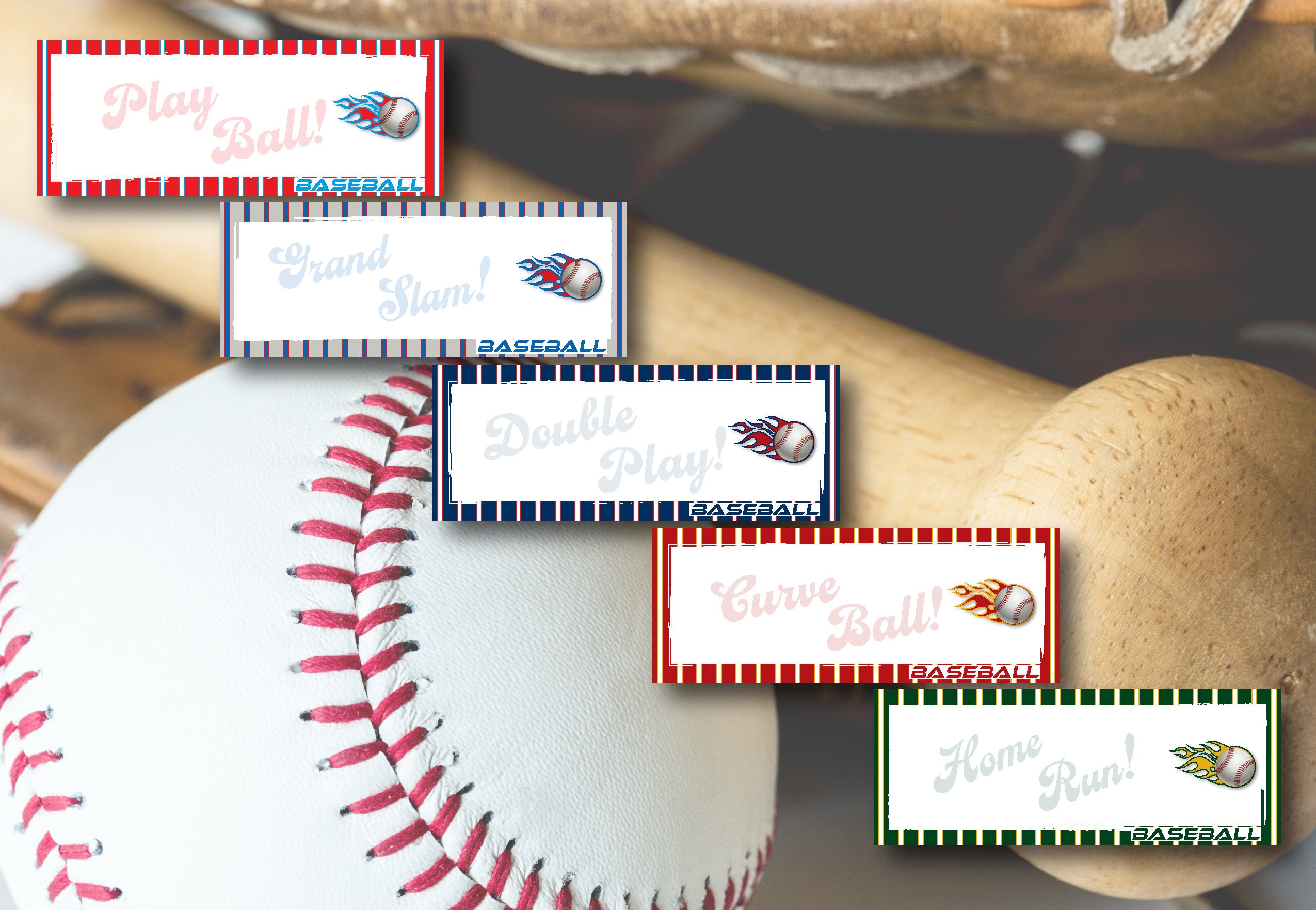 Baseball Themed Printable Address Labels Digital Download - Etsy