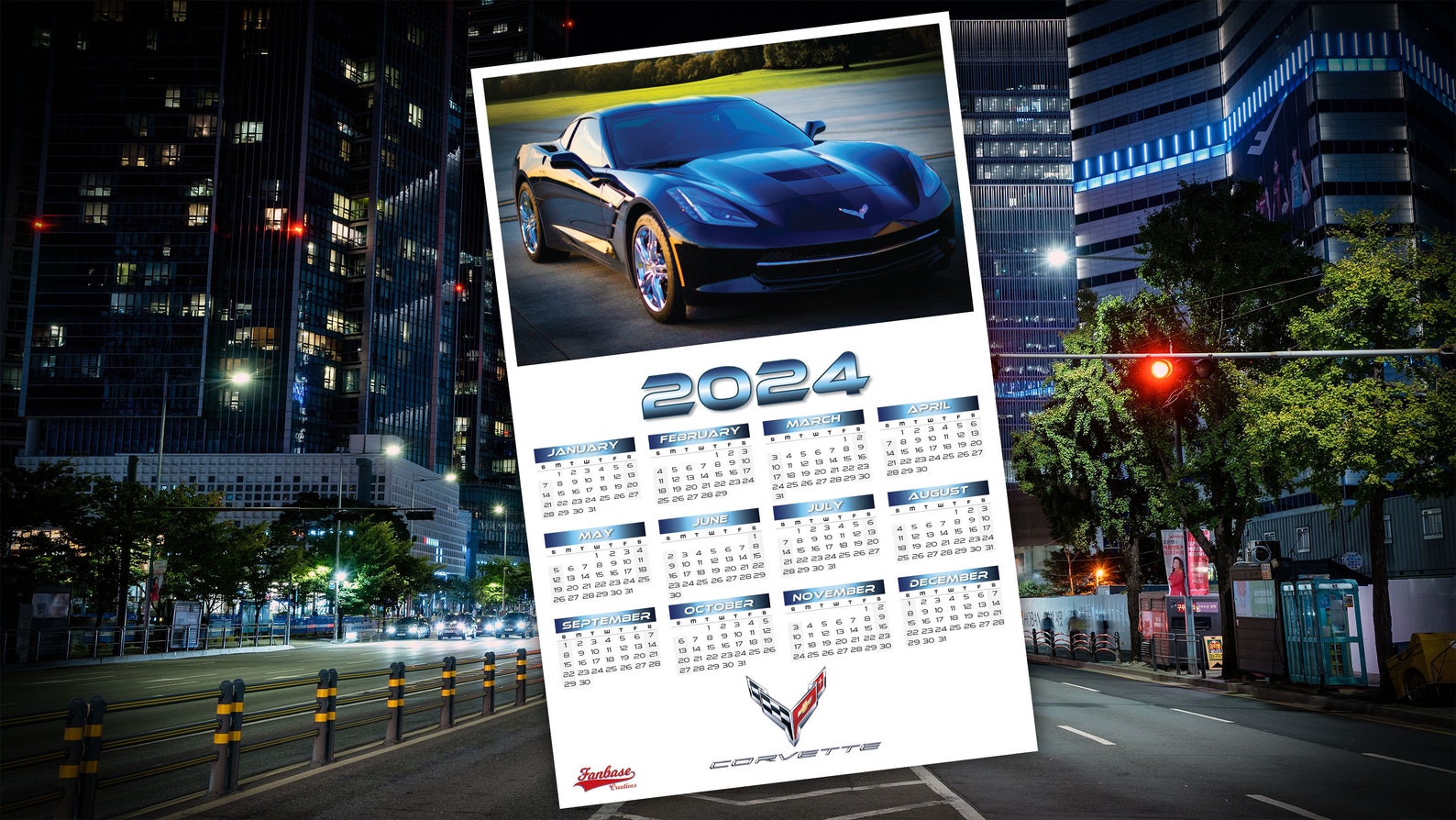 2024 Corvette Printable Calendar Digital Download - Etsy Canada