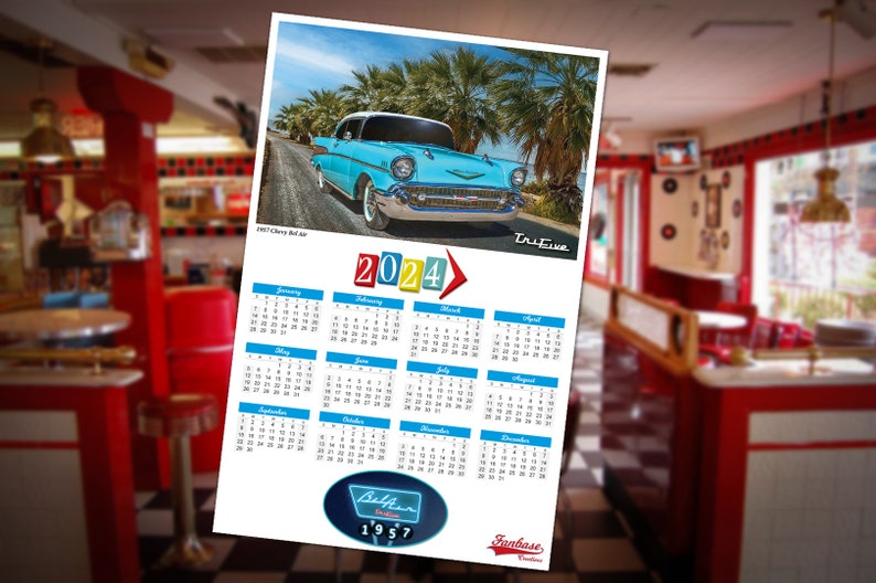 2024 Chevy '57 Bel Air Calendar Etsy