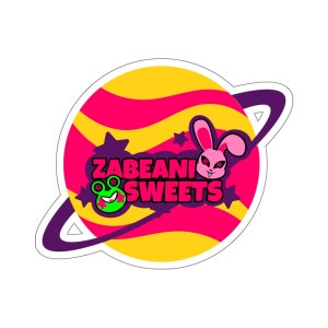Veelkleurige Planet Zabeani Sweets-stickers