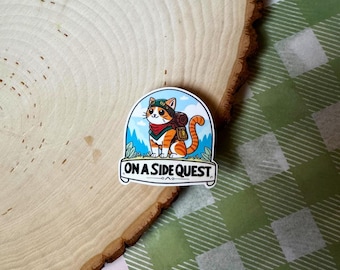 Pegatina "On a Side Quest" / procrastinación, TDAH, autismo, neurodivergente, regalo para amigos