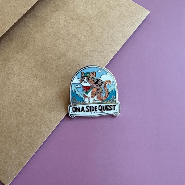 On A Side Quest Enamel Pin: Neurodiversity ADHD AudHD