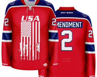 Maillot de hockey de la culture pop du 2e amendement