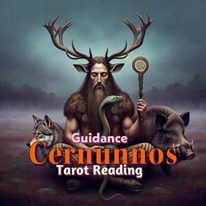 Lecture du tarot du dieu celtique de Cernunnos, guidance psychique et messages, roi vert de la nature et de la fertilité