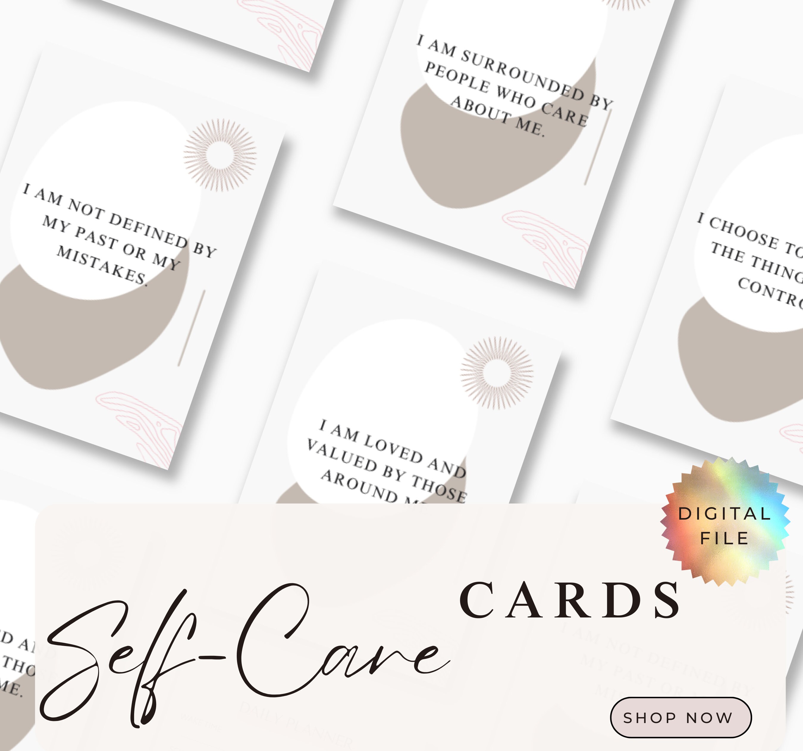 30 Positive Affirmation Card Deck for Depression Instant - Etsy