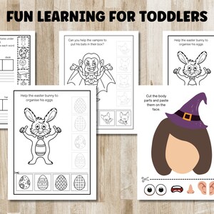 25 Cut and Paste Kindergarten Worksheets| Toddler Learning| Printable ...