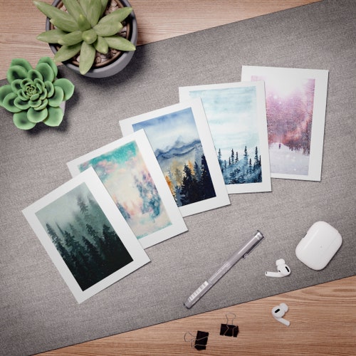 The Serene Forest Multi-Design Blank Cards (5-Pack)