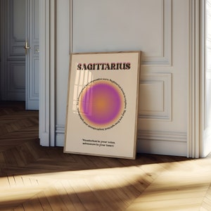 Sagittarius Aura Poster - Zodiac Aura Poster | Retro Style Art Prints