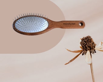 Hairbrush with steel pins