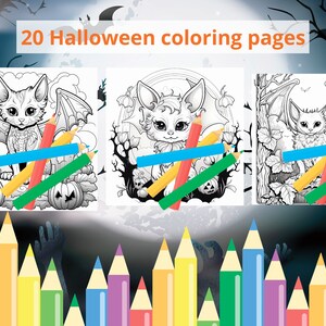 20 cat bat coloring pages
