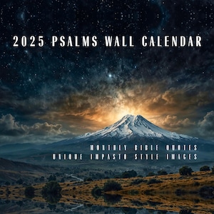 Psalms Wall Calendar 2025, Christian Calendar, Inspirational Faith Gift, Biblical Artwork, 12 month Wall Calendar, Bible Verse Calendar